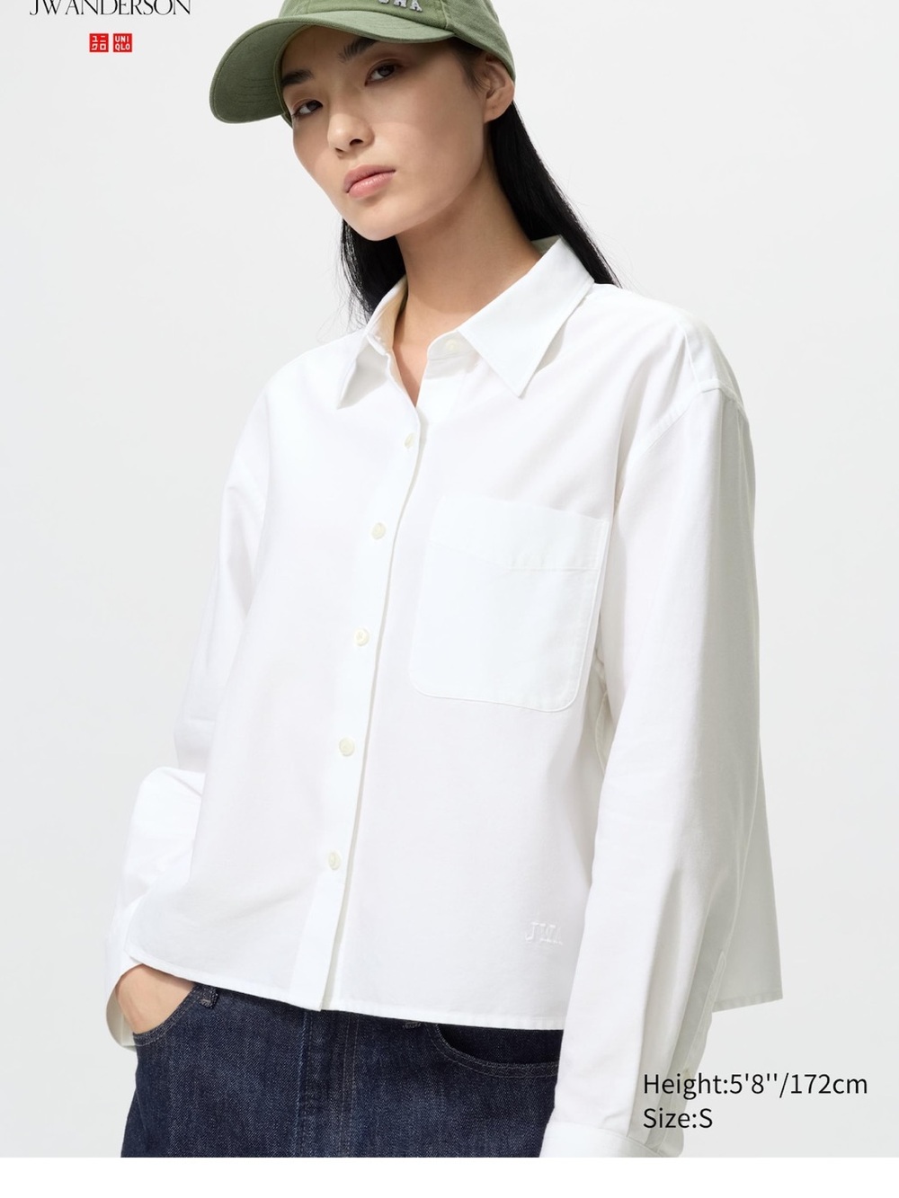 JW ANDERSON Uniqlo White Cotton Button-Down Shirt